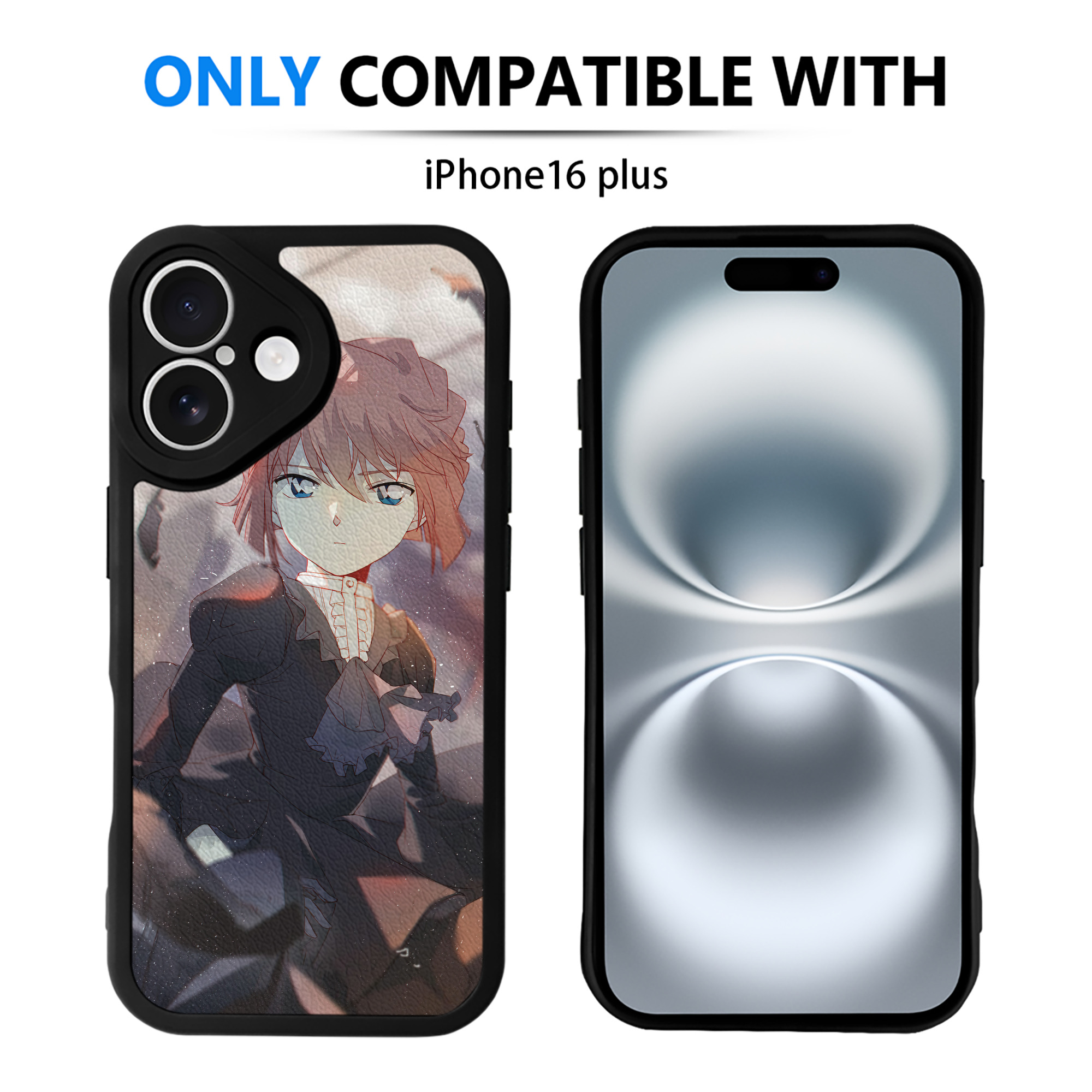 （画像用） 名探偵コナン Detective Conan 【iPhone 16シリーズ対応】シリコンスマホケース（レザー調） 材質：シリコン